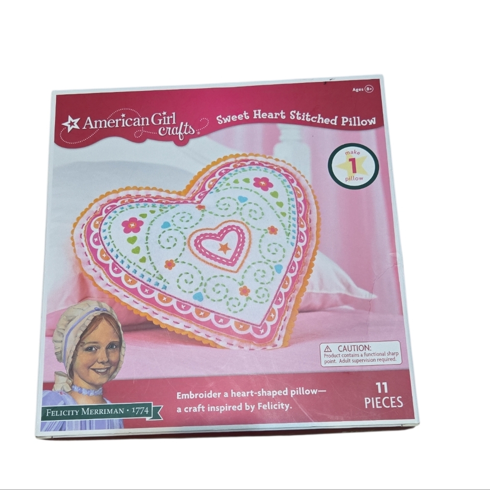 American Girl Heart Pillow Craft Kit Pink and Orange Valentines‎ 2012 Edition
